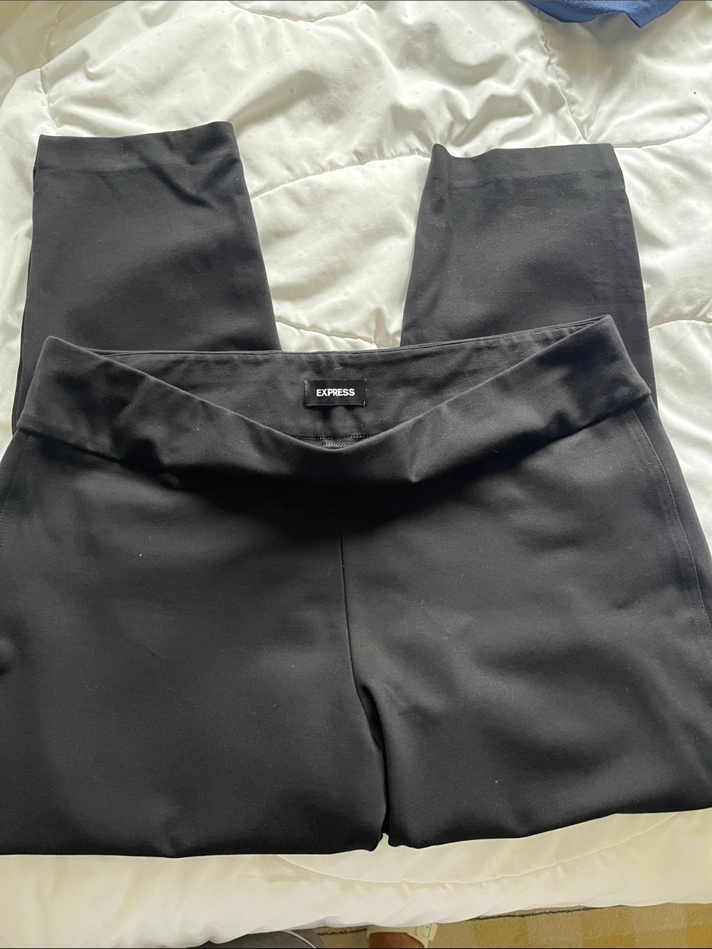 Express Columnist Black Ponte Pull-On Leggings XL